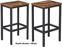 VASAGLE Bar Stools, Set of 2 Bar Chairs, Kitchen B