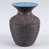 SIX NATIONS POTTERY VASE: JOANNE SMITH