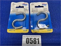 2 Packs of 2 1/2" Square Open S Hooks