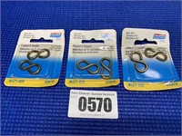 3 Packs of Size 811 Closed S Hooks 2 Each