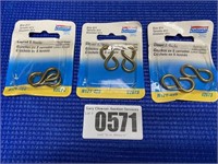 3 Packs of Size 811 Closed S Hooks 2 Each