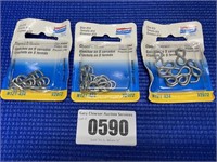 3 Packs of Size 813 Closed S Hooks 8 Each