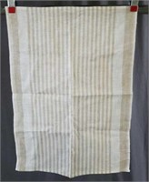 2x Linen Way Olive & white linen tea towel 20x27"