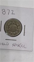1872 Shield nickel