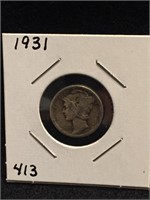 1931 Silver Mercury Dime