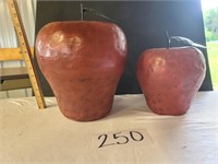 2 Large & Medium Heavy Apple Decor