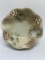 Vtg. Painted Ivory Bowl by Royal Bayreuth