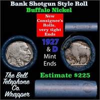 Buffalo Nickel Shotgun Roll in Old Bank Style 'Bel