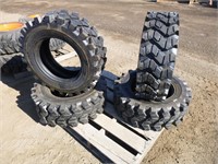 Skid Steer Tires (QTY 4)