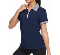 2XL Little Beauty Women's Short Sleeve Zipper Golf