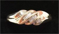 10K Yellow Gold Genuine Diamond Anniversary Ring