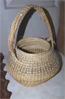 12" TALL WOVEN BASKET FROM FLORIDA