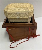 Chinese Carved Ivory Sewing Box