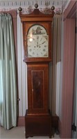 Antique Grandfather Clock painted Dial Brass