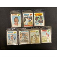 (7) 1977 Topps Baseball Hof Cards