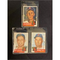 (3) 1953 Topps Baseball Red Sox Cards Nice Shape