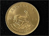 South Africa 1 oz Fine Gold Kurgerrand 1983