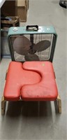 Vintage Box fan,small stool