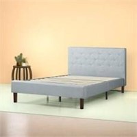 ZINUS Shalini Upholstered Bed Frame | Gray | Queen