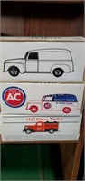 3 vintage coin Bank cardboard boxes only