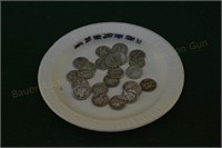 (25) Mercury Dimes