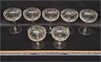 Vintage Daisy Etched Glasses-Champagne/Sherbert