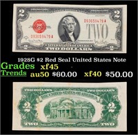 1928G $2 Red Seal United States Note Grades xf+