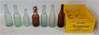 (7) Glass Beer Bottles ( Stroh Detroit, Rig-Ter