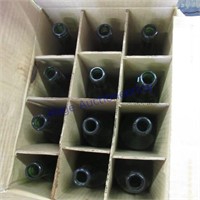 Case of 12 green bottles, 750ml