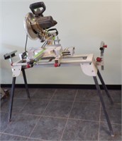 GENESIS COMPOUND MITRE SAW ON ROLLER STAND