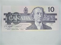 1989 UNCIRCULATED $10 BILL