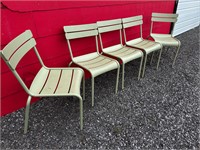 5 x Metal Stacking Garden Chairs