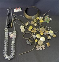 Group of vintage costume jewelry