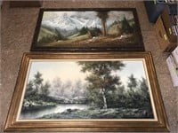Oil On Canvas- Scenic Paintings Signed
