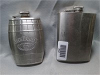 2 Metal Flasks / 1 Jack Daniels