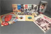 Group of Rolling Stones pieces including mirror,