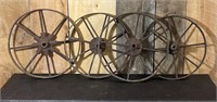 VINTAGE MIXED LOT OF METAL WHEELS