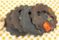 4 Cast Iron Planter Plates