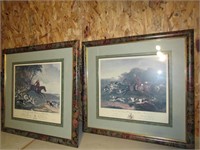 Pair of Fox Hunting Framed Prints