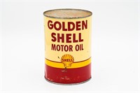 SHELL GOLDEN SHELL MOTOR OIL U.S. QT CAN