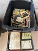 lot of vintage 8-track tapes