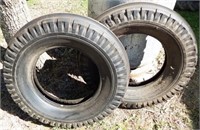 (2) Firestone 3 Rib Vintage Farm Tractor Tires