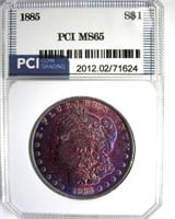 1885 Morgan PCI MS65 Vibrant Purple