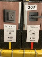 Baldwin Keyed Spyglass Lever/Square Deadbolt Set