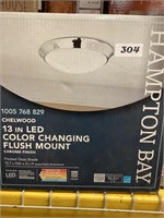 Hampton Bay 13in LED Color Changing Flush Mount
