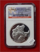 2008 Australia Koala $1 NGC GEM BU 1 Ounce Silver