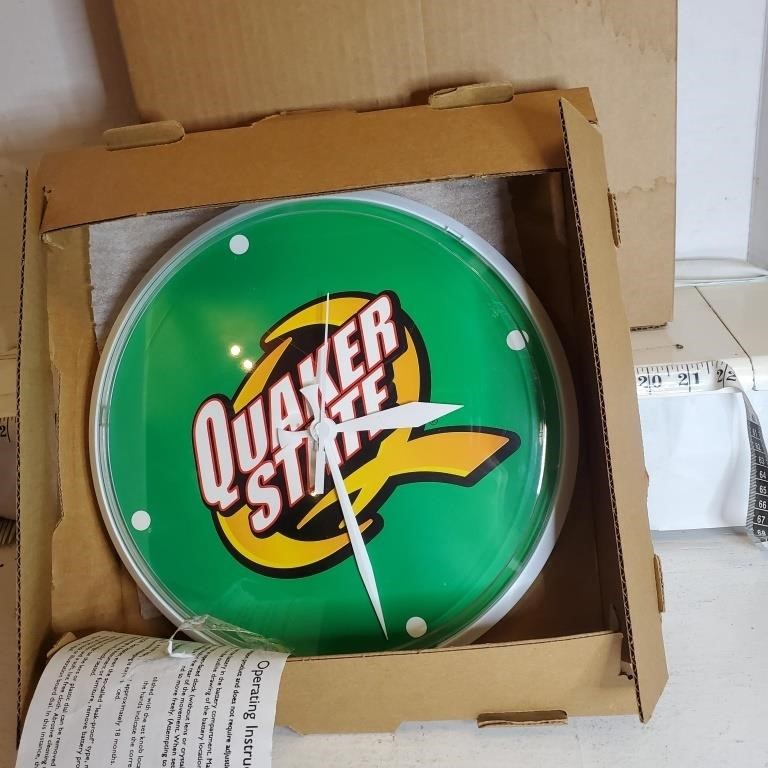 NIB Quaker State Wall Clock