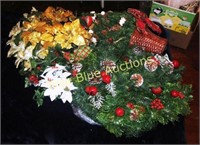 Assorted Holiday Garlands Wreaths & More
