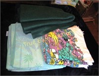 Four Large Pool/Beach Towels & Blanket