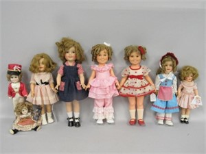 BOX LOT OF SHIRLEY TEMPLE DOLLS 1950'S-80'S: